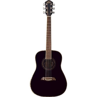 Oscar Schmidt OG1B 3/4 Size Dreadnought Acoustic Guitar, Black image 1