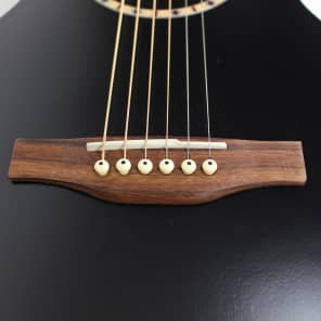 Art & Lutherie Ami Cedar Parlor Acoustic Guitar in Black image 9