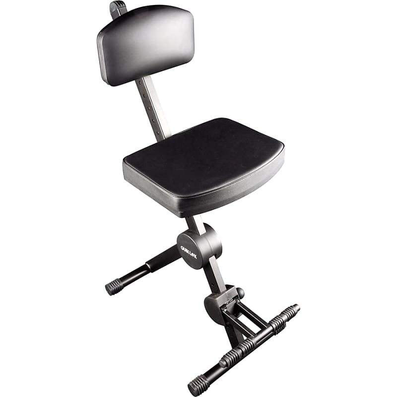 Quik-Lok DX749 | Deluxe Height Adjustable Musicians' Stool with Backrest, Footrest. New with Full Warranty! image 1