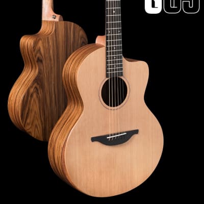 Sheeran S-03 Cedar & Rosewood Cutaway with Bevel & Pickup NEW image 2