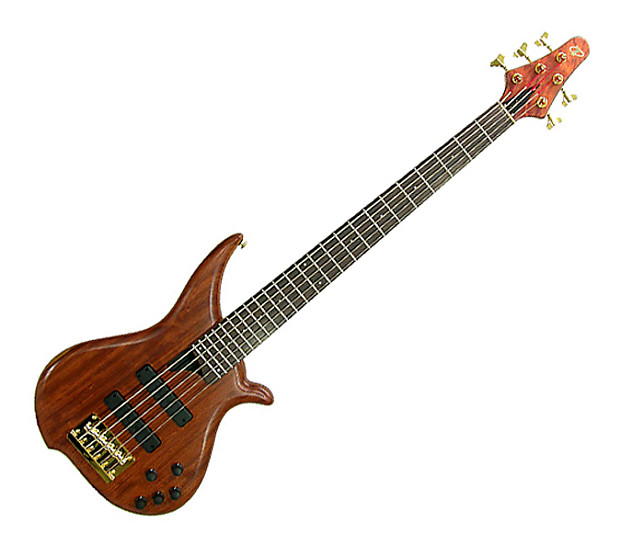 Tune TWB53 5 String Electric Bass Bubinga Top Brass Nut Notch Filter  Casiopea