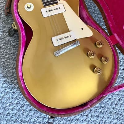 Gibson Rare Vintage 1955 Les Paul Goldtop All Gold Model Near Mint Original With Case Candy Amazing image 5