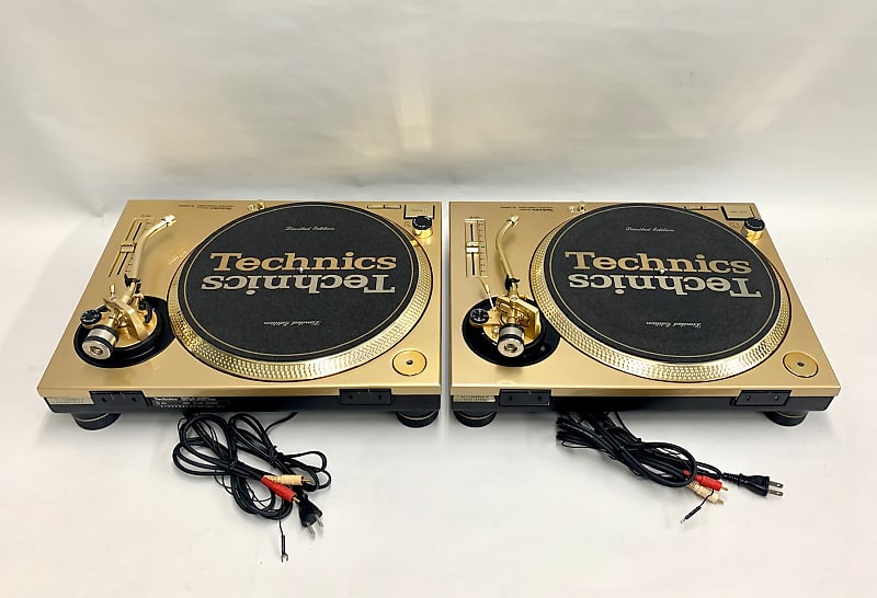 Technics SL-1200 mk3 shure m44g 最終値下げ 2 Technics SL-1200 MK3 Custom Gold Turntables with New M44G