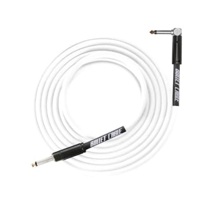 Bullet Cable Thunder 20ft White Straight to 90 Guitar Cable for sale