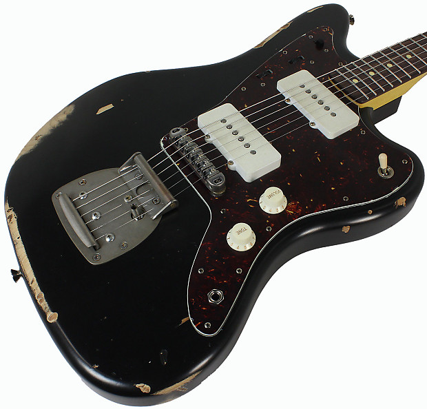 Nash JM-63 Jazzmaster Guitar, Black, Medium Aging | Reverb