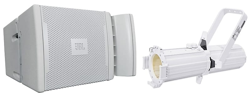 JBL VRX932LA-1WH 12" 800w Passive Line-Array Speaker in White + Gobo Spot Light image 1