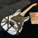EVH Striped Series Guitar | 2013 White with Black (First Year) - '78 Van Halen Tribute | =\//-/=