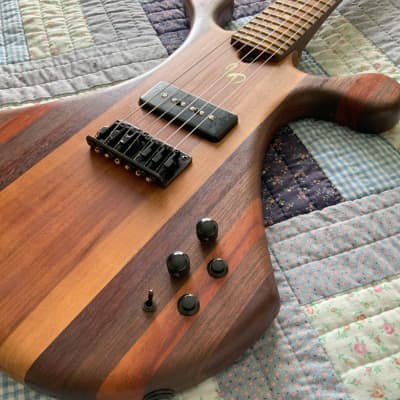Stunning Woods JD Guitars KS-2 Cherry, Purpleheart, Walnut & African Padauk image 4