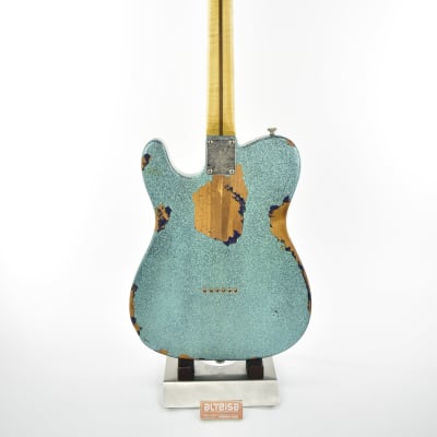Maybach Custom Shop Teleman Masterbuild by Nick Page Heavy Relic 2021 Turquoise Sparkle 4/4 3289gr image 14