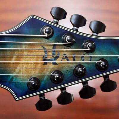 Halo OCTAVIA 8-string Multi-Scale Fanned Fret Guitar, Mahogany Body, Maple Burl Top, Hipshot Bridge 🤘🏻 image 6
