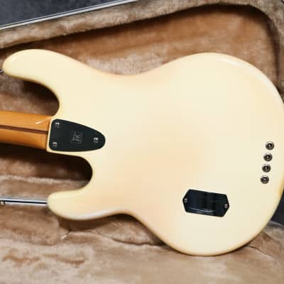1979 Music Man Stingray Bass - White - OHSC - Leather MM Bag & Strap - Excellent Condition image 7