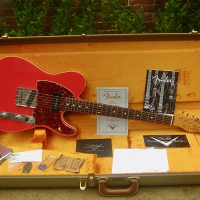 ♚RARE♚ 2014 Fender CUSTOM SHOP Ltd '60 Telecaster CUSTOM Closet Classic RELIC ♚ FADED FIESTA RED ♚ P90 for sale