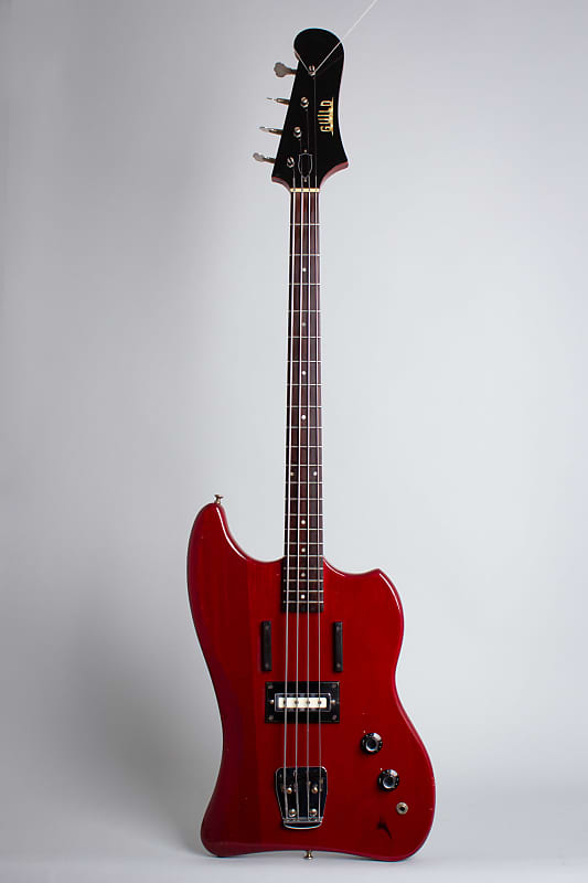 Guild  Jet Star Solid Body Electric Bass Guitar (1966), ser. #SD-179, original grey hard shell case. image 1