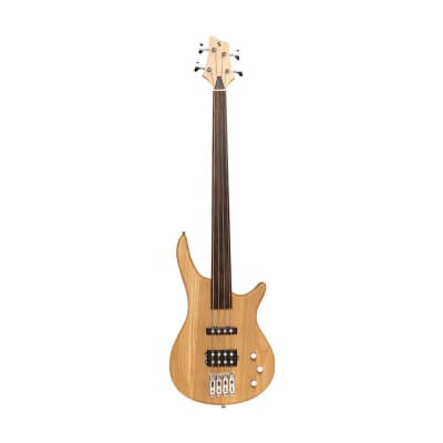 Stagg "Fusion" Fretless Electric Bass Guitar - Natural - SBF-40 NAT FL image 1