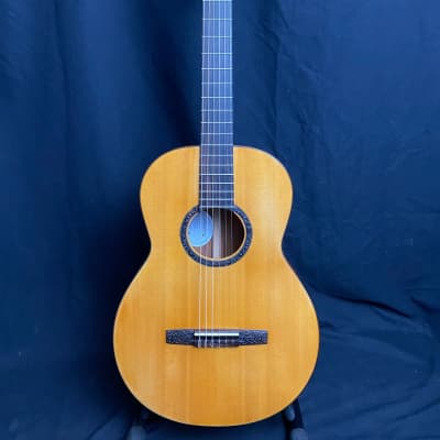 Blueberry Custom Classical Guitar with Tiki Carvings for sale