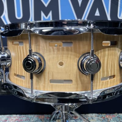 Russ McKinnon's, DW 14x6" Randall May/DW EQ Snare Drum 2005 - Natural Maple Oil image 12