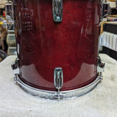 1984 Tama Superstar Japan Cherry Wine Lacquer 12 X 13" Tom - Looks Good - Sounds Great! image 4