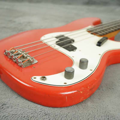 1966 Fender Precision Bass Original Fiesta Red + OHSC image 7