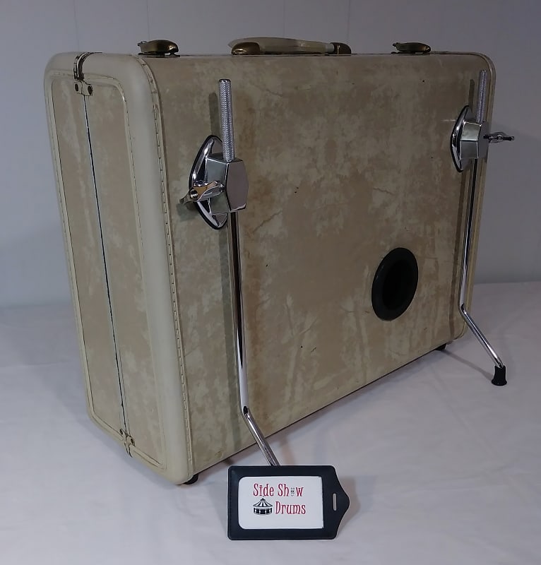 The "Carry On" Suitcase Kick Drum/ Made by Side Show Drums Reverb