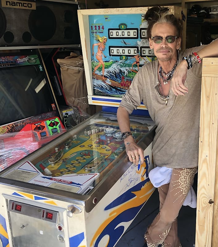 Aerosmith, Steven Tyler's "Surf Champ" Vintage 1970s Pinball Machine. image 1