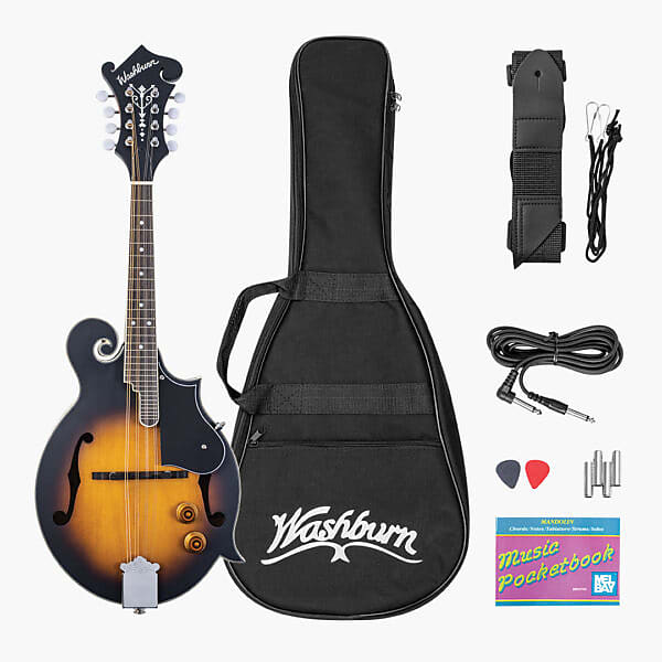 Washburn M3EK-A | Acoustic / Electric F-Style Mandolin Pack. New with Full Warranty! image 1