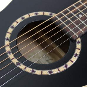Art & Lutherie Ami Cedar Parlor Acoustic Guitar in Black image 8