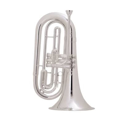 King 1127SP King Marching Brass - Background Brass Silver-Plate Finish image 2