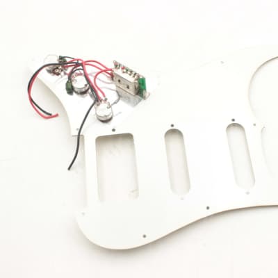 Strat Style White 3-Play 11-Hole Partially Loaded Guitar Pickguard HSS image 3