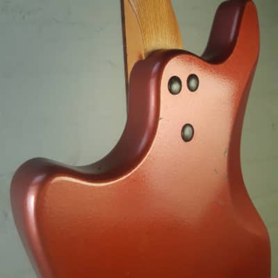 C1961 Rare vintage! HOPF TWISTY Bass "Coral Rosè" image 8