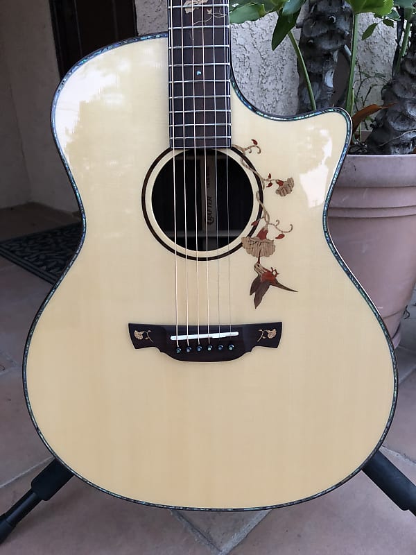 Crafter 32nd Anniversary Twin Birds ROSE PLUS Acoustic Electric