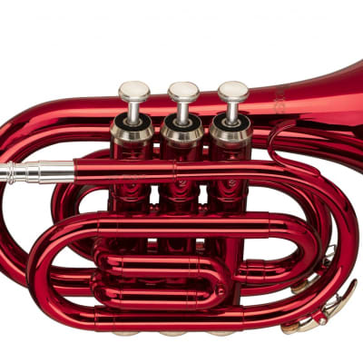 Stagg WS-TR247S Bb Pocket Trumpet Red with Case image 1
