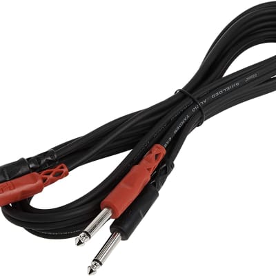 Hosa CPR202 CPR202 Dual 1/4" TS to Dual RCA Stereo Interconnect - 2 Meter image 1