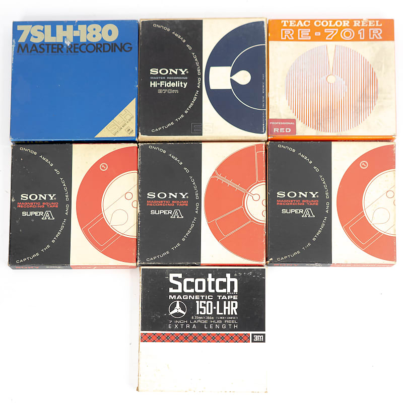 Assorted Vintage 7 x 1/4 Tape Reels Sony Super A Scotch 150-LHR Teac Lot  Of 7