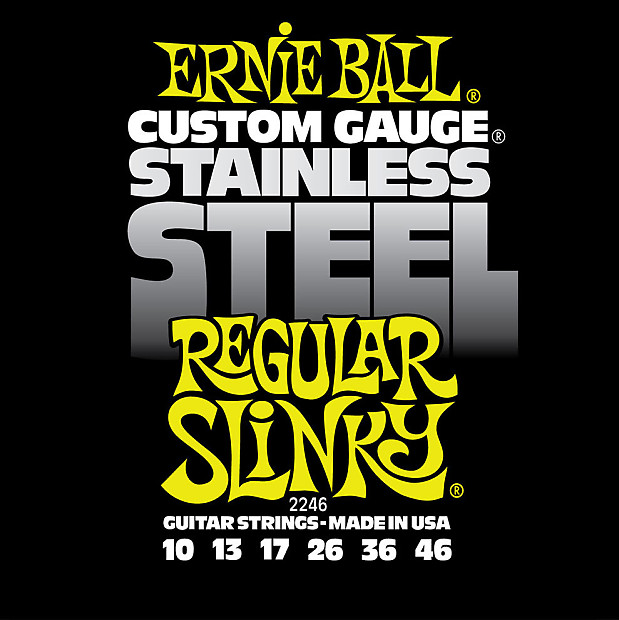 Ernie Ball 2246 Regular Slinky Stainless Steel Electric Guitar Strings (10-46) image 1