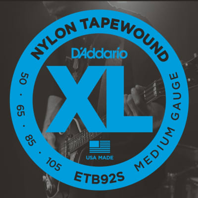 D'Addario ETB92S Nylon Tapewound Medium Short Scale Bass Strings (50-105) image 1