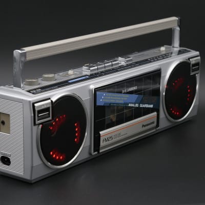 1985 Panasonic RX-FM25 Boombox, upgraded with Bluetooth, Rechargeable Battery and an LED Music Visualizer image 4