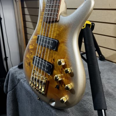 Ibanez SR Standard 5-string Electric Bass - Mars Gold Metallic Burst & PLEK*D #373 image 3