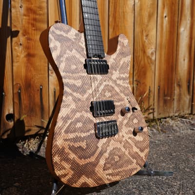 ESP USA TE-II Hardtail Snakeskin 6-String Electric Guitar w/ Form Fit Case (#4 of 10 Made Worldwide) image 2