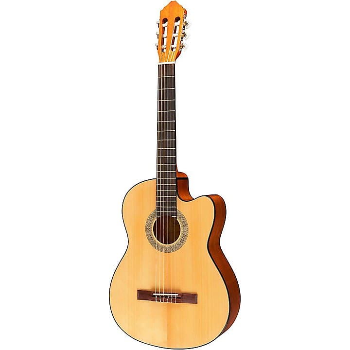 Lucero  LC100CE Acoustic-Electric Cutaway Classical Guitar Natural image 1