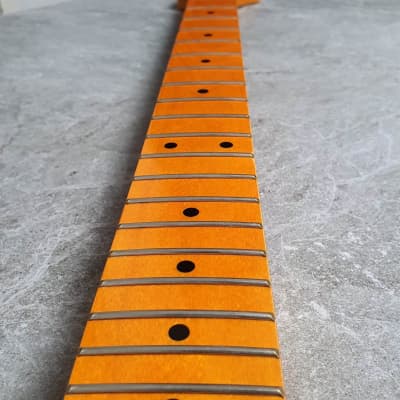 Electric Guitar Neck- Maple Fretboard! Yellow finish Gilmour Style image 8