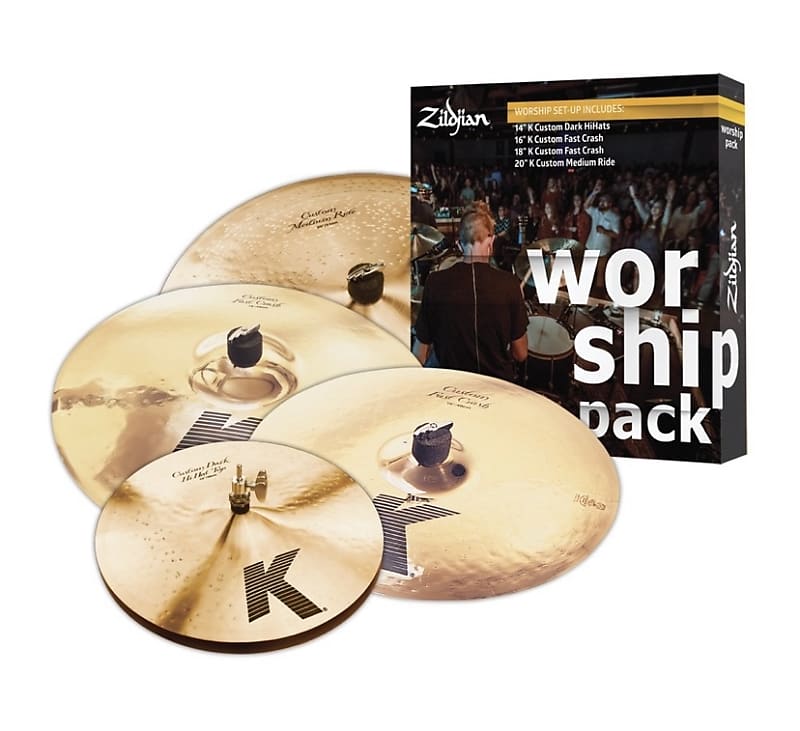 Zildjian KC0801W K Custom 5-Piece Worship Cymbal Pack, 14/16/18/20 image 1