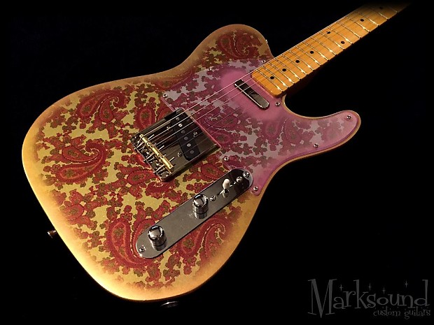 Marksound Guitars T Style 2016 Aged Pink Paisley image 1