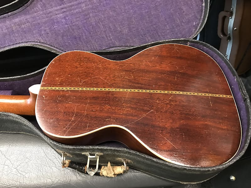 vintage stella parlor guitar yellow label in excellent condition made in  USA early 1900-1920 with original vintage case ( collectors guitar) | Reverb