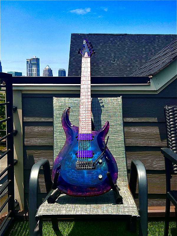 Kiesel Crescent 7 2023 - Reverse Monster Burst (C7X-RMB) | Reverb