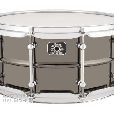 LUDWIG Universal Brass Snare Drum 6.5 x 14 Black Nickel Over Brass w/ Chrome (LU6514C)  NEW! image 1