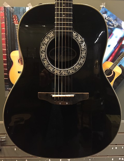 ポ*3様 Ovation Balladeer Model No. 1611？ Used Ovation 1611 Balladeer Black Acoustic Electric Guitar