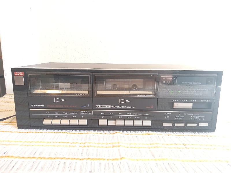 Sanyo RDW41 Vintage 80s Dual Double Dubbing Cassette Tape Reverb