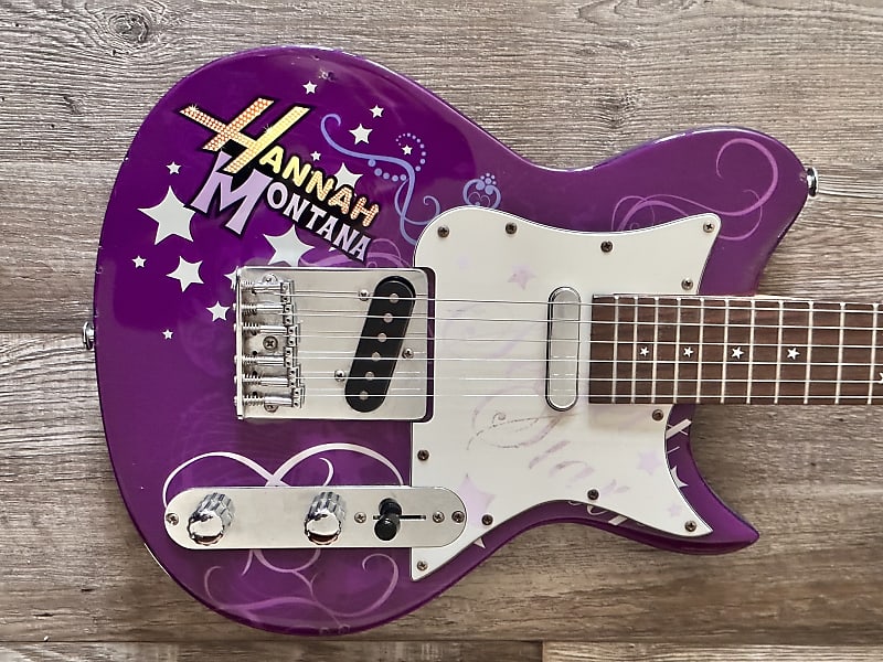 collectible Hannah Montana secret star electric guitar purple Washburn  Disney A tuned