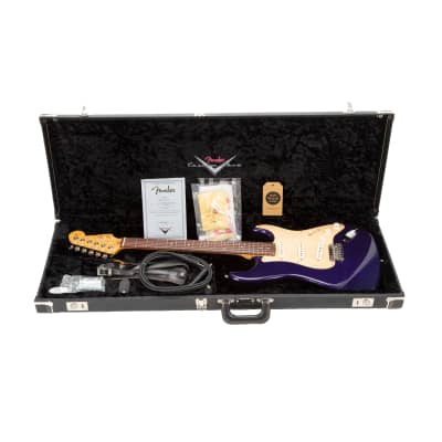 2005 Fender Custom Shop Custom Classic Player V Neck Stratocaster Electric Guitar, Midnight Blue, CZ51832 image 10