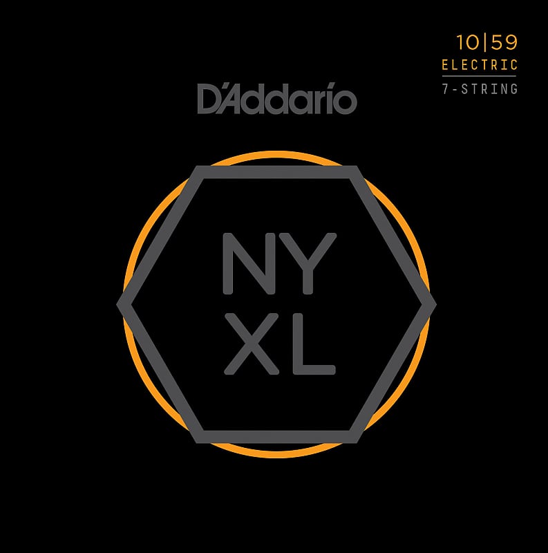 D'Addario NYXL Nickel Wound, 7-String, Regular Light, 10-59 image 1